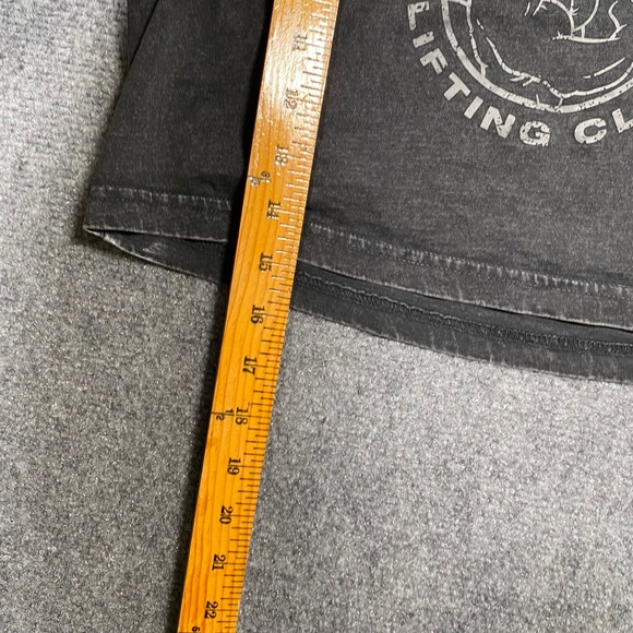 Gymshark Lifting Club Graphic Crop T Shirt Black Wash Women's Size Medium - Picture 3 of 7